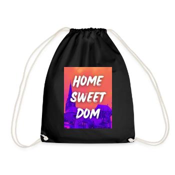 Home Sweet Dom - Aachener Dom -Ort der Geschichte - Turnbeutel - Schwarz - Vorne