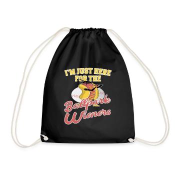 Im just here for the Ballpark wieners Baseball - Turnbeutel - Schwarz - Vorne