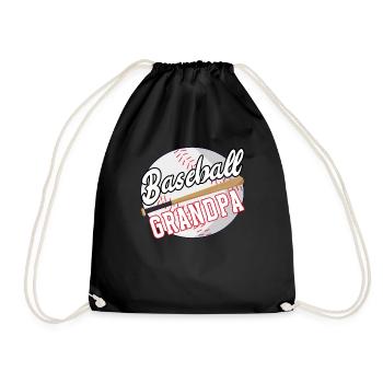 Baseball Grandpa Baseball Opa Grandfather - Drawstring Bag - black - Front