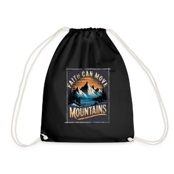 La foi rétro peut déplacer des montagnes - Glaube Jesus - Sac de sport léger - noir - Devant