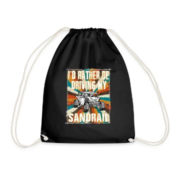 Id rather be driving my sandrail - Dune Buggy - Drawstring Bag - black - Front