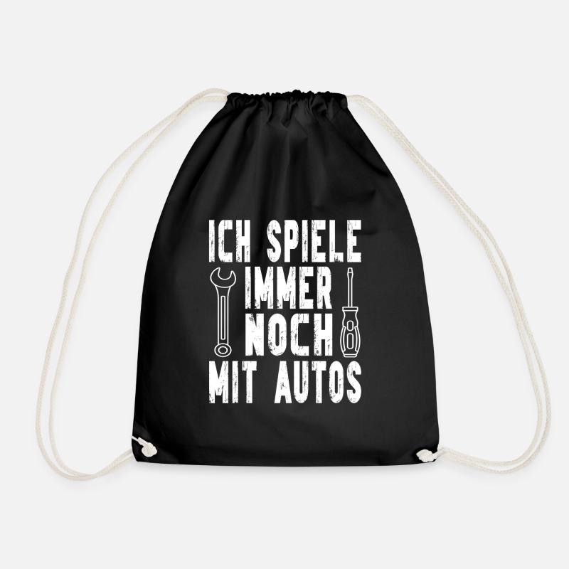 Ich spiele immer noch mit Autos - KFZ Mechaniker - Turnbeutel - Schwarz