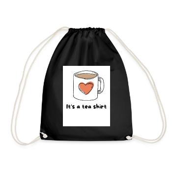 Coeur Tasse à café Thé Chemise Design - Sac de sport léger - noir - Devant