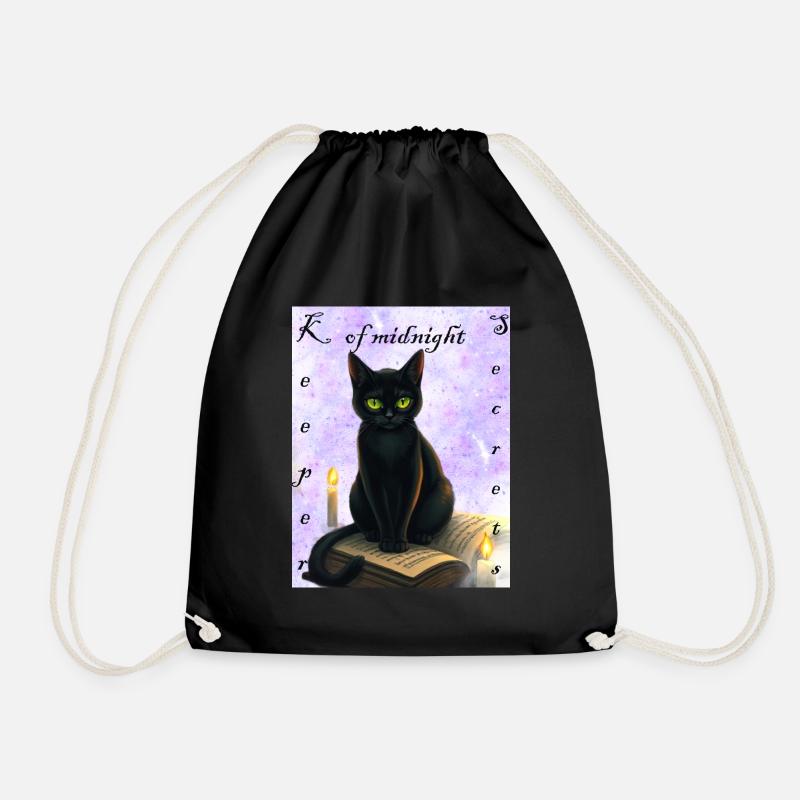 Keeper of midnight secrets - Drawstring Bag - black