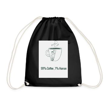 Humour Café 99% Caféine 1% Humain - Sac de sport léger - noir - Devant