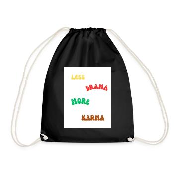 Citation positive sur la vie et le karma - Sac de sport léger - noir - Devant
