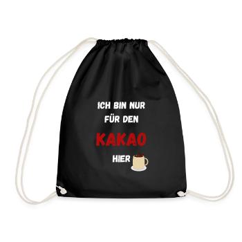 Je ne suis là que pour le cacao. Marché de Noël - Sac de sport léger - noir - Devant