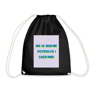 I couldn't do my own shit - Drawstring Bag - black - Front