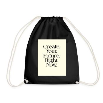 Créez votre avenir dès maintenant Typographie - Sac de sport léger - noir - Devant