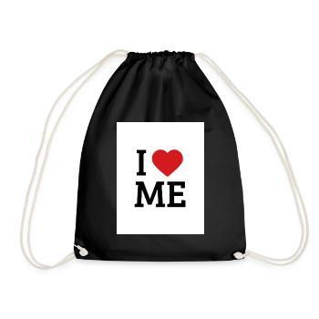I Love Me Heart – Self-Love - Drawstring Bag - black - Front