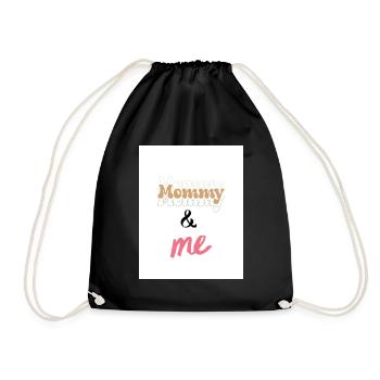 Mommy & Me Schriftzug Duo Design - Turnbeutel - Schwarz - Vorne