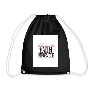 Faith to Make the Impossible - Drawstring Bag - black - Front