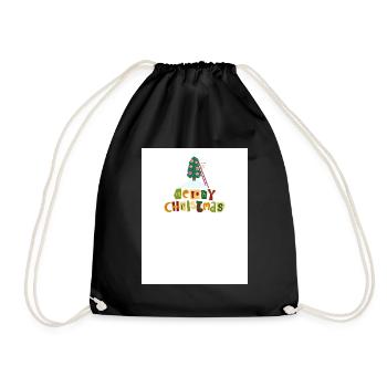 Merry Christmas  - Turnbeutel - Schwarz - Vorne