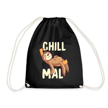 Chill paresseux cadeau relaxant et rafraîchissant - Sac de sport léger - noir - Devant