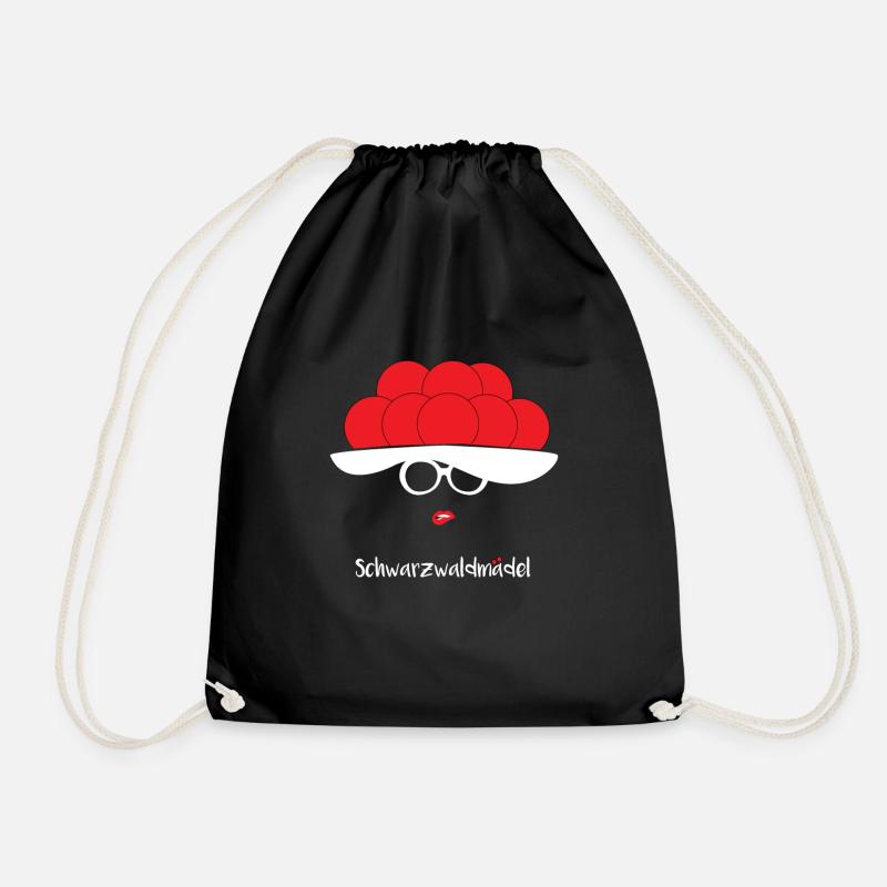 Schwarzwaldmädel Schwarzwald Bollenhut Geschenk - Turnbeutel - Schwarz