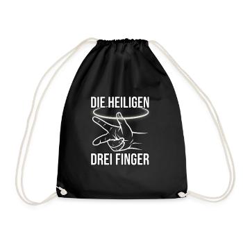 Mechaniker - Drei Finger Regel Richtung - Turnbeutel - Schwarz - Vorne