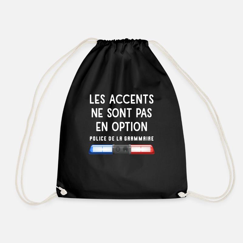 Cadeau pour prof et enseignant de grammaire drôle - Sac de sport léger - noir