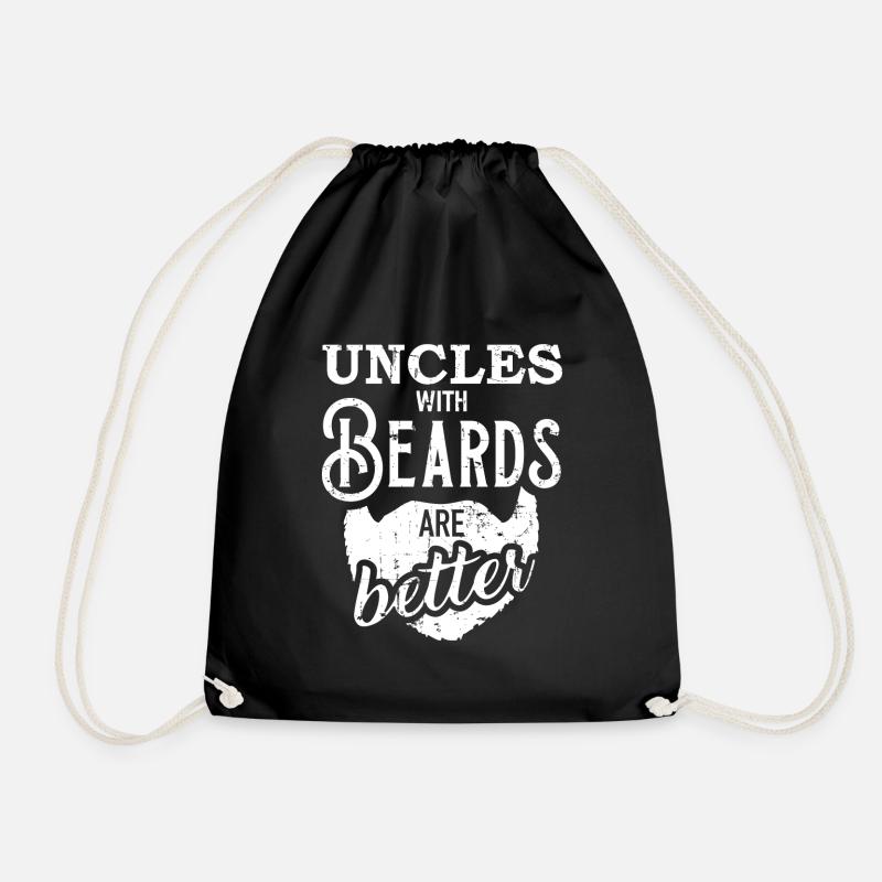 uncle - Drawstring Bag - black