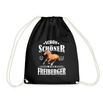 Schön Schöner Mein Freiberger - Turnbeutel - Schwarz - Vorne