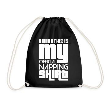 This Is My Official Napping Shirt - Drawstring Bag - black - Front
