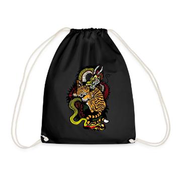 Dragon Serpent Tigre - Sac de sport léger - noir - Devant