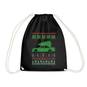 Christmas Ugly Sweater - Drawstring Bag - black - Front