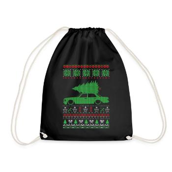 Christmas Ugly Sweater - Drawstring Bag - black - Front