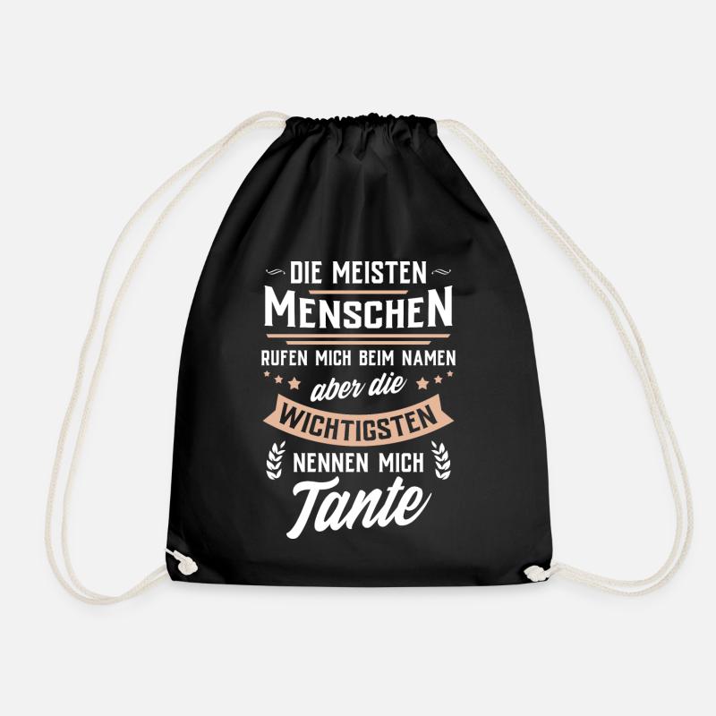 Die wichtigsten Menschen nennen mich Tante - Turnbeutel - Schwarz