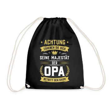 Attention ! Sa Majesté le grand-père entre dans la pièce - Sac de sport léger - noir - Devant