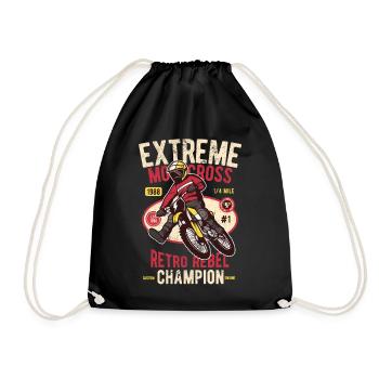 EXTREME MOTOCROSS SUPER ENDURO MOTORCYCLE GIFT - Drawstring Bag - black - Front