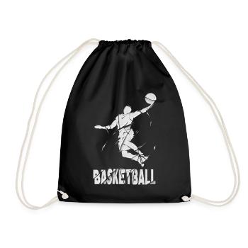 Basketball Basketball Player Dunking Broken Splash - Drawstring Bag - black - Front