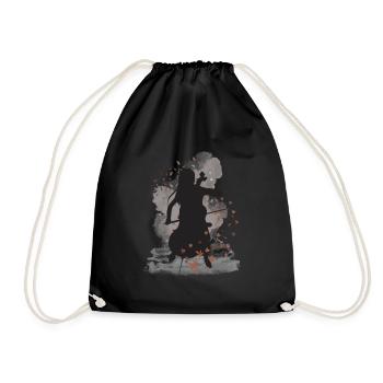 Violoncelle, violoncelle, musique, mercredi, série - Sac de sport léger - noir - Devant