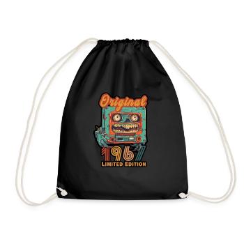 Original 1967 Limited Edition Cassette Birthday - Drawstring Bag - black - Front