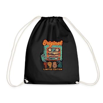 Original 1984 édition limitée anniversaire cassette - Sac de sport léger - noir - Devant