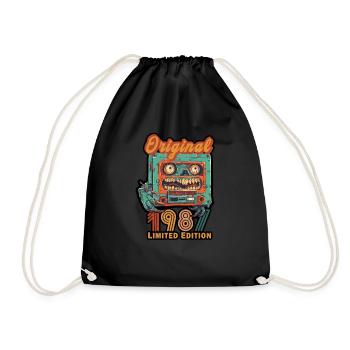 Original 1987 édition limitée cassette Vintage - Sac de sport léger - noir - Devant