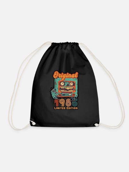 Original 1985 Limited Edition Vintage Retro - Drawstring Bag - black