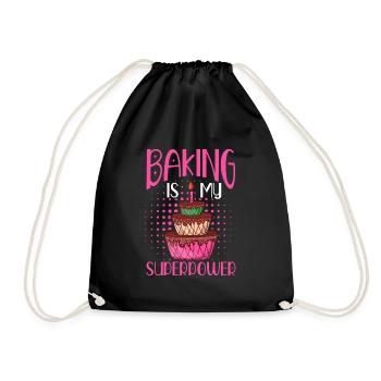 Baking Is My Superpower – Pastry Chef Baker Life - Turnbeutel - Schwarz - Vorne