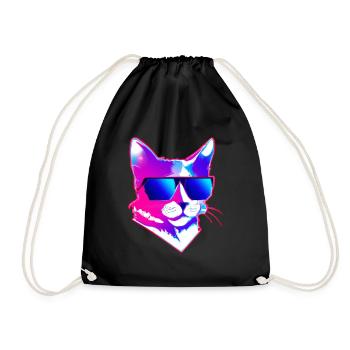 Cool Cat des années 80 - Sac de sport léger - noir - Devant