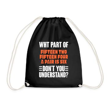 What part of fifMotiven two don't you understand - Turnbeutel - Schwarz - Vorne