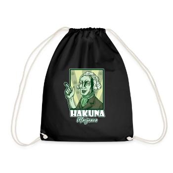 Hakuna Marijuana Funny Weed Smoking Pothead THC - Turnbeutel - Schwarz - Vorne