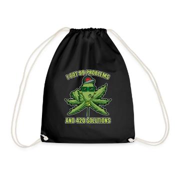 J’ai eu 99 problèmes et 420 solutions Cannabis Weed - Sac de sport léger - noir - Devant