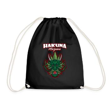 Hakuna Marijuana Funny Weed Smoking Pothead THC - Turnbeutel - Schwarz - Vorne