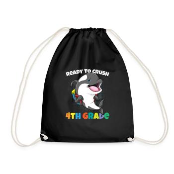Ready To Crush 4th Grade Elementary School - Drawstring Bag - black - Front