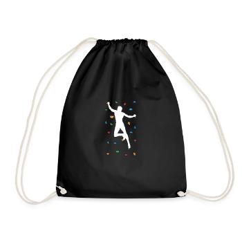 Rock Climbing Bouldering Wall Climber - Drawstring Bag - black - Front
