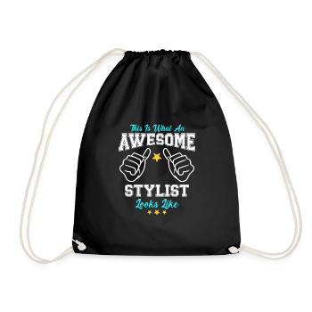 This Is What An Awesome Stylist Looks Like - Drawstring Bag - black - Front