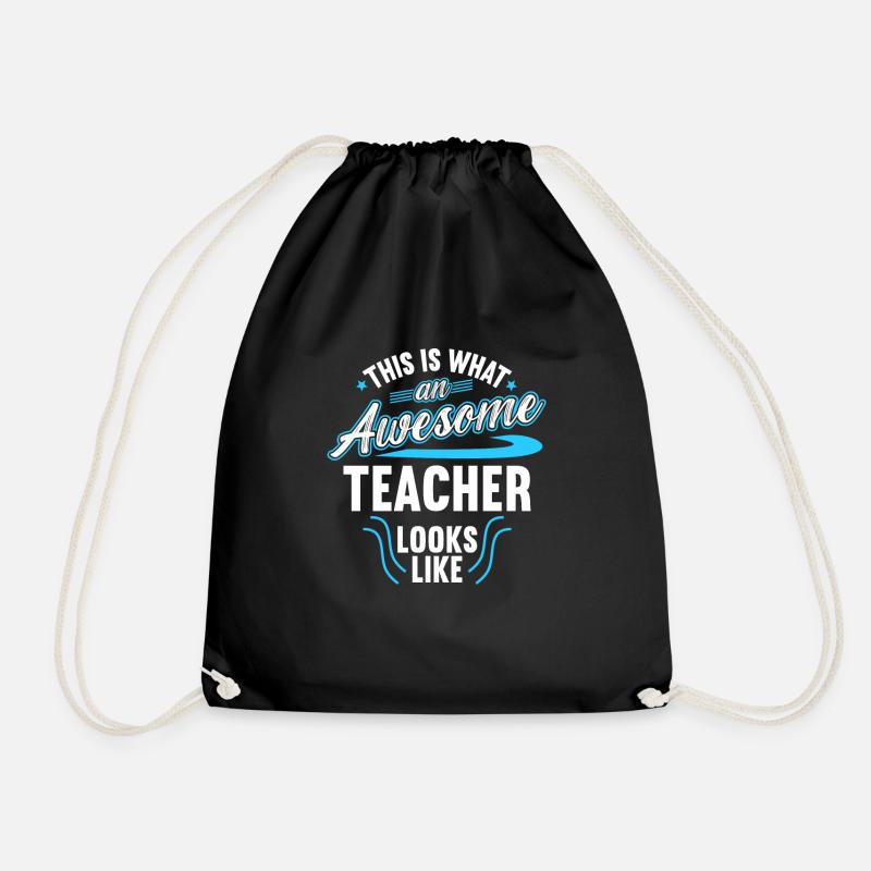 This Is What An Awesome Teacher Looks Like - Turnbeutel - Schwarz