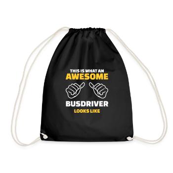 Voici à quoi ressemble un chauffeur de bus génial - Sac de sport léger - noir - Devant