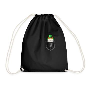 Funny Cats Cadeau de fête de la Saint-Patrick - Sac de sport léger - noir - Devant