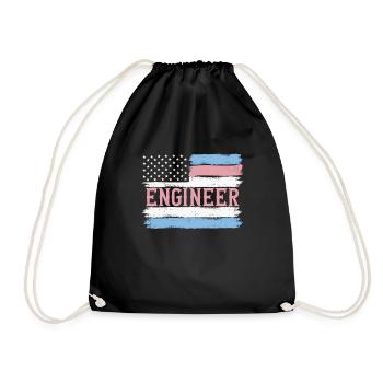 Idée cadeau de mécanicien technicien de la fierté américaine - Sac de sport léger - noir - Devant