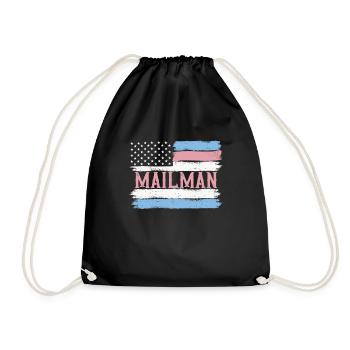 US Pride Deliverer Post Service Gift Idea - Drawstring Bag - black - Front